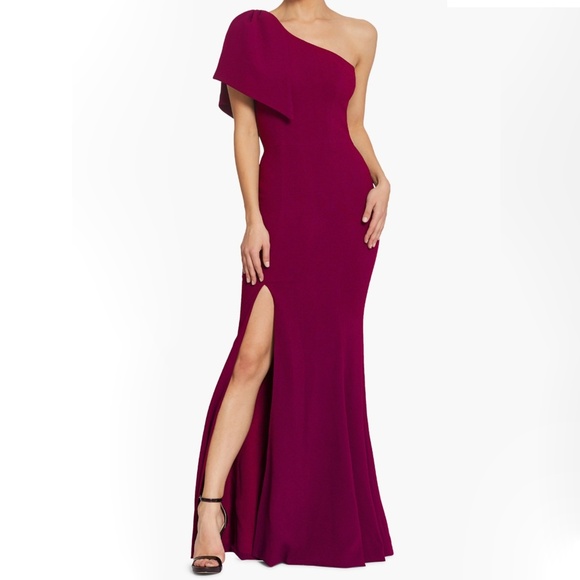 Dress the Population Georgina One Shoulder Bow Gown - Picture 1 of 15
